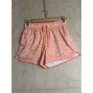 HUK Women's Small Coral Print Volley Elastic Waist Quick-Dry Shorts